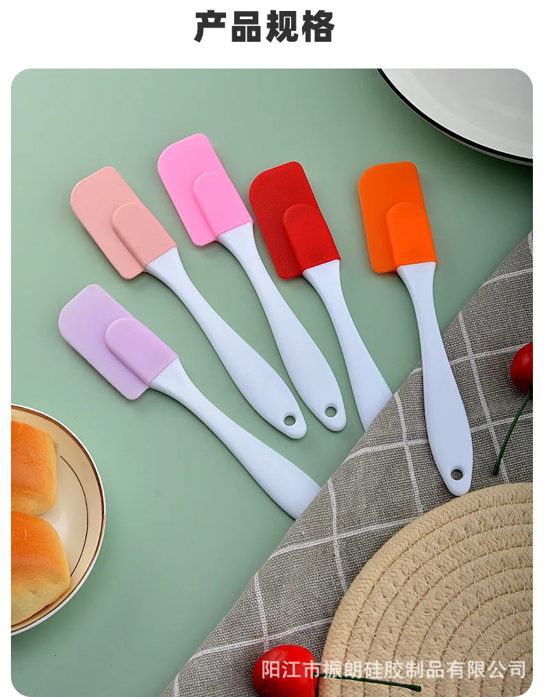 Baking Tools White Handle Silicone Cake Cream Jam Small Scraper Detachable Kitchen Items