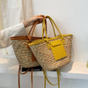 2024 NEW Straw Woven Women Summer Beach  New Versatile Shoulder  Fashion Rattan Handbag Tote Bag Large Capacity