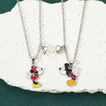 Load image into Gallery viewer, Magnetic Attraction Love Pendant Necklace Creative Minnie Mickey Mouse Couple Necklace Set
