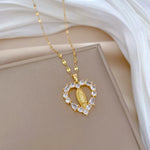 Load image into Gallery viewer, Fashionable and Charming Virgin Mary Love Micro-set Necklace, Classic and Versatile Stainless Steel Gorgeous Clavicle Chain
