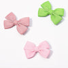 5Pcs/Set Solid Hairpins for Baby Grosgrain Ribbon Bows Hair Clips Boutique Handmade Headwear Girls Baby Hair Accessories
