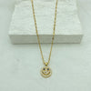 Gold plated Smile Face necklace for women New Fashion Jewelry Rhinestore Pendant Cute Necklace Luxury Style European Korea