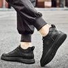 Italy High Quality All white Men's Leather Casual Shoes Increase Simple Pure Black Sneakers Breathable Sneakers  luxury shoes