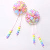 2Pcs Flower Hair Clips For Girls Sweet Bead Tassel Hairpins Boutique Hydrangea Hairgrips Headwear Kids Hair Accessories