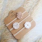Load image into Gallery viewer, 1.6in Woolen Flowers Baby Girls Nylon Headbands Handmade Kid Elastic Hairbands Children Hair Accessories Vintage Toddler Winter
