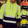 Long Sleeve Pullover Top Hoodie Men Sweatshirt Reflective High Visibility Coat