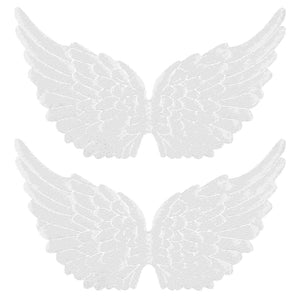 12 Pcs DIY Ornaments Stores Decorations Costume Accessories Angel Wings Party Favor Decors Fabric Home Christmas Plastic Crafts