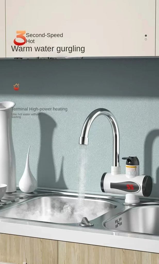 Electric Kitchen Water Heater Tap Instant Hot Water Faucet Heater Cold Heating Faucet Tankless Instantaneous Water Heater
