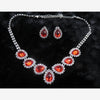 Trendy Blue Water Drop Rhinestones Women's Necklace With Silver Color Inlaid Zircon Pandent For Women Accessories