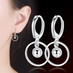Load image into Gallery viewer, Fanqieliu 925 Silver Needle Lady's New Jewelry Round Drop Earrings FQL23580
