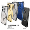 Aluminum alloy Frame Magnetic Phone Case For iPhone 15 ProMax 15Pro 15 For Megsafe Wireless Charge Transparent Metal Lens Cover