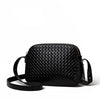 Genuine leather woven single shoulder crossbody bag, fashionable and versatile cowhide women's bag