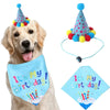 1 Set Dog Bib Headgear Neckerchief Headgear Excellent All-matched Pet Hat Scarf Pet Dog Birthday Set Pets Accessories