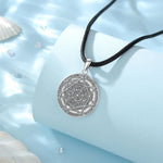 Load image into Gallery viewer, Eudora 925 Sterling Silver Seal of Seven Archangels Necklace Pentagram Amulet Pendant Men Women Vintage Personality Jewelry
