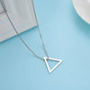 Dreamtimes Inverted Triangle Pendant Necklace Geometric Stainless Steel Chain Streetwear Hip hop Guy Jewelry For Men Necklace