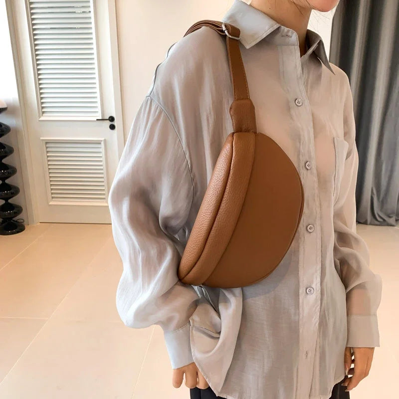 Designer Woman Waist Bag Quality Soft Leather Fanny Pack Purse Fashion Brand Ladies Belt Bag Luxury Shoulder Crossbody Chest Bag