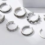 Load image into Gallery viewer, 12pcs Summer Toe Rings For Women Outdoor Beach Vacation Open Adjustable Metal Women's Foot Ring Heart Foot Ring Set
