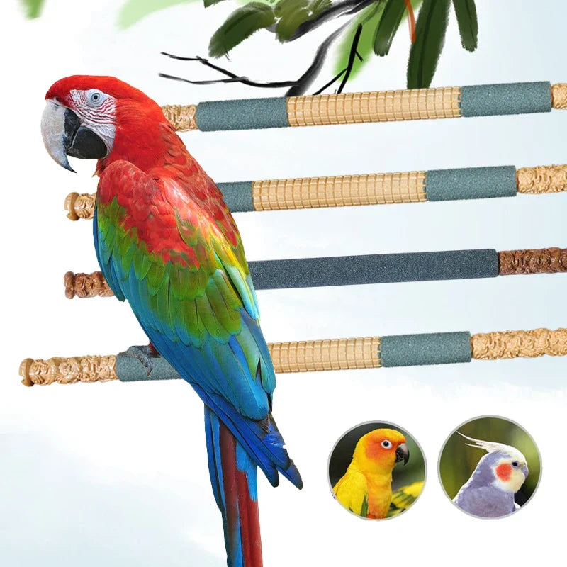 Pet Bird Perches Stand Grinder Paw Grinding Rod Wooden Stick Parrot Bird Stand Rack Cage Toy Bird Accessories