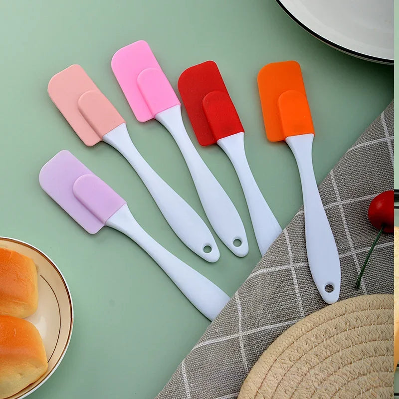 Baking Tools White Handle Silicone Cake Cream Jam Small Scraper Detachable Kitchen Items