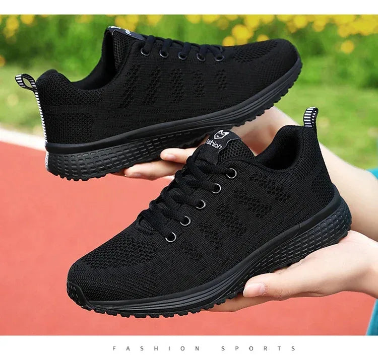 Women Casual Shoes Fashion Breathable Walking Mesh Flat Shoes Sneakers Women 2024 Gym Vulcanized Shoes White Female Footwear