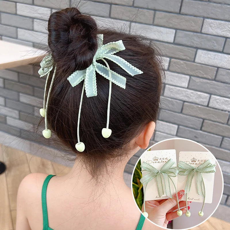 2PCS New Cartoon Series Girls Cute Kids Elastic Hair Bands Children Hair Ties Princess Hair Accessories Baby Headwear
