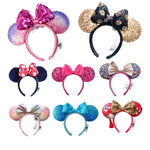 Load image into Gallery viewer, Disney Minnie Mouse Ear Headband 2023 New Loungefly Ears Christmas Snowman Headdress Cosplay for Adults Kids Hair Accessories
