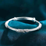Load image into Gallery viewer, Silver Women's Full-blown Flowers Bracelet Delicate And Light Luxury Open Adjustable Bracelet Solid Bracelet Silver Jewelry
