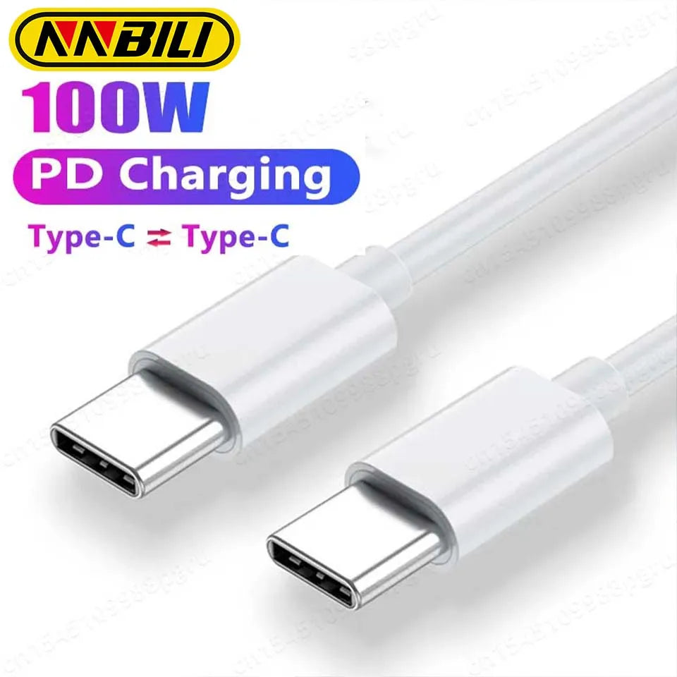 NNBILI PD 100W USB C to USB Type C Cable Fast Charge Data Cable For iPhone 15 Pro Max Samsung S23 Xiaomi Macbook iPad Data Line