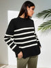 Ladies Striped Knitted Basic Thick Loose Winter Sweater Women Warm Pullover Tops Casual Streetwear Women Sweater Female Jumper