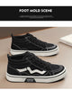 Fashion Trend Canvas Shoes for Men Black Style Couple Skateboard Shoes Casual Round Toe Lace Up Vulcanized Bottom Shoes