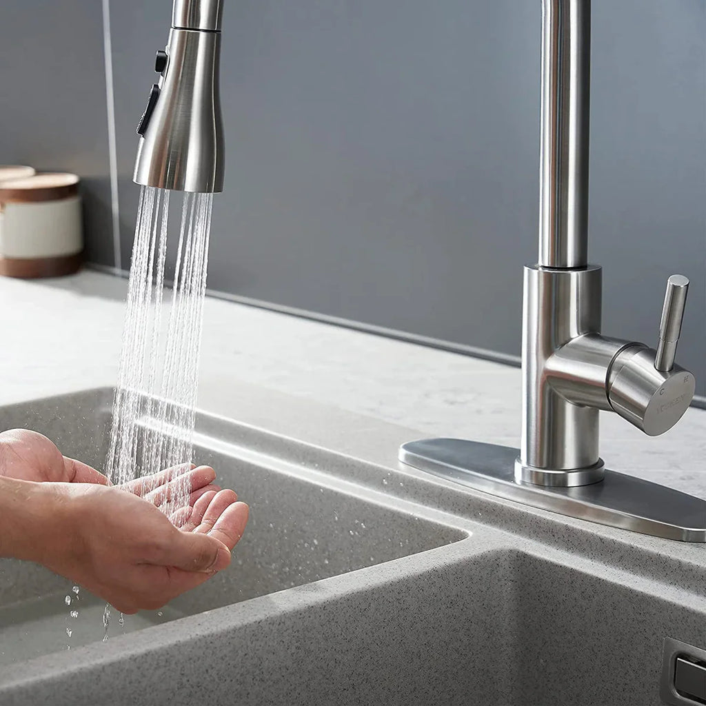 G1/2 Kitchen Pull Out Faucet Head Chrome Shower Nozzle Sprayer Bathroom Sink Tap Replacement Accessory Male Threads Head Aerator