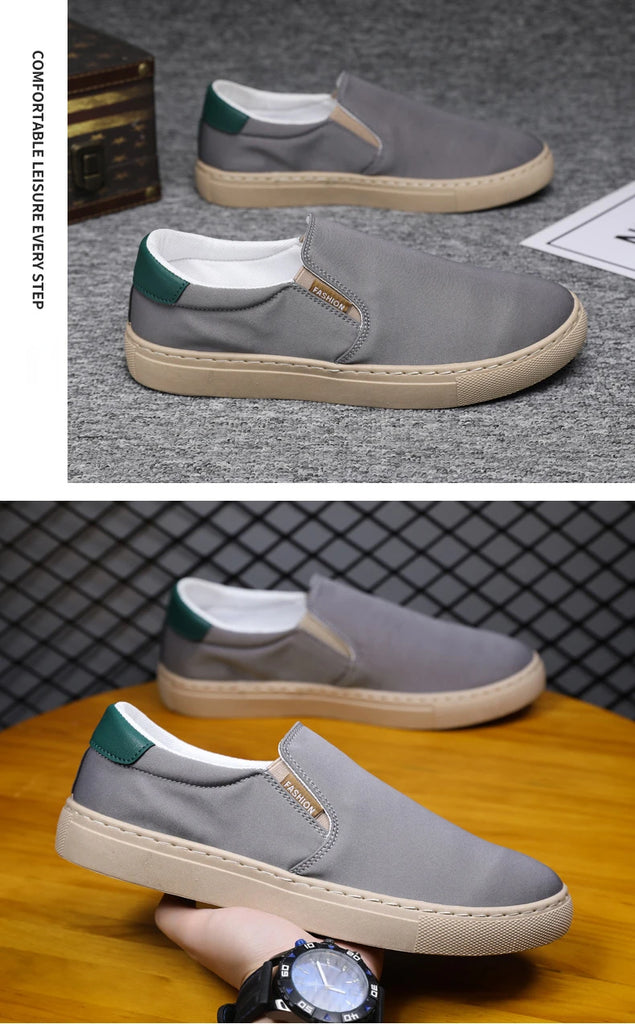 Spring Men's Canvas Shoes Ice Silk Mens Casual Shoes Breathable Lazy Slip on Vulcanized Shoes Trendy Hot Footwear Erkek Ayakkabı