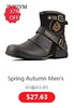 Autumn Winter Men's Short Boots Retro Make old American Casual Oaratrooper Locomotive Shoes EUR 38-48