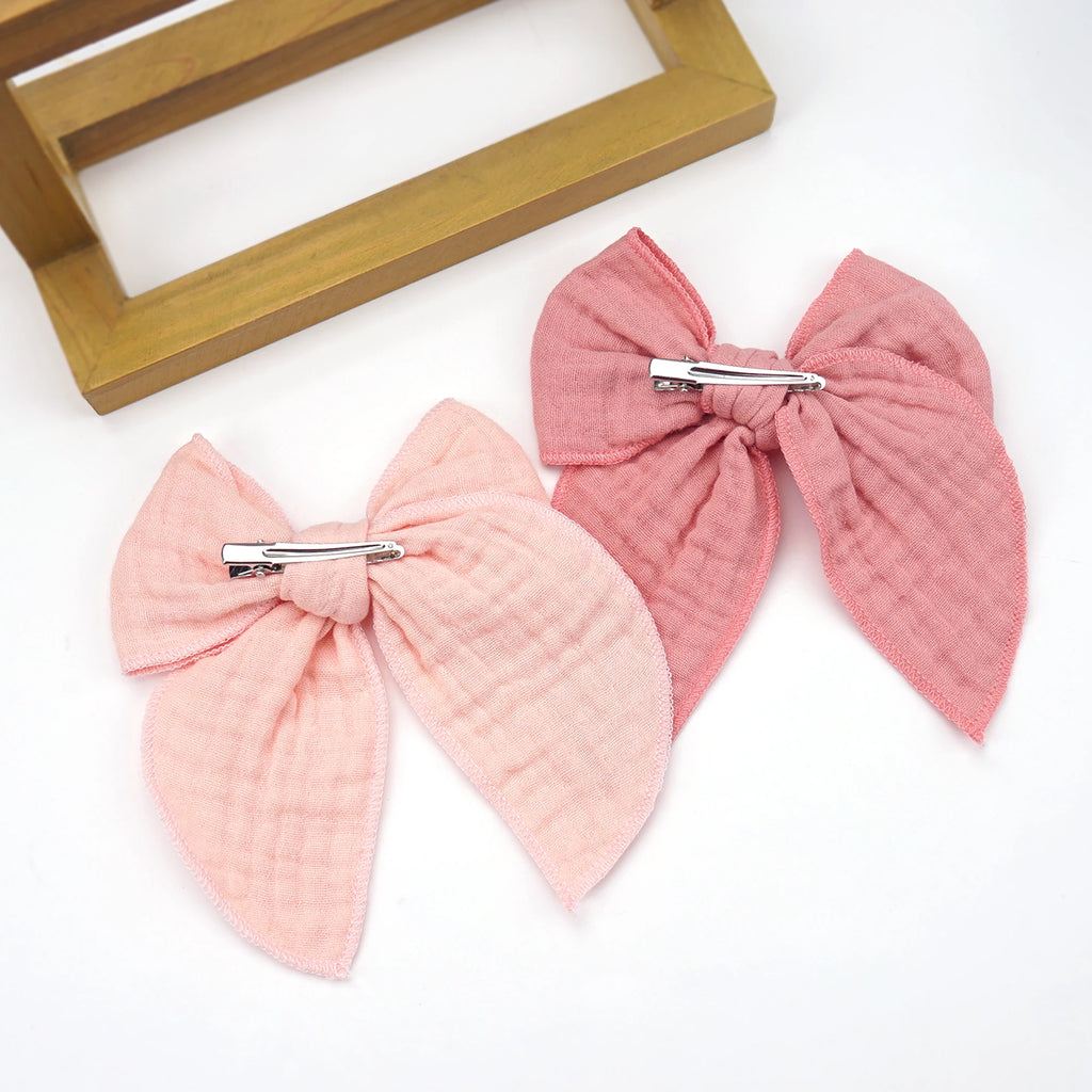 4Pcs Velvet Fable Bow Hair Clips Baby Girls Women Large Sailor Head Bows Accessories Hair Grips for Kids Christmas Hair Bow