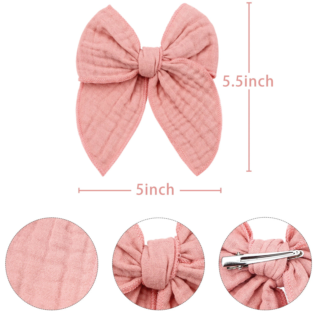 4Pcs Velvet Fable Bow Hair Clips Baby Girls Women Large Sailor Head Bows Accessories Hair Grips for Kids Christmas Hair Bow