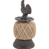 Reusable Rooster Decor Desktop Spool with Rope Home Accessory Iron Small Decorative Statue