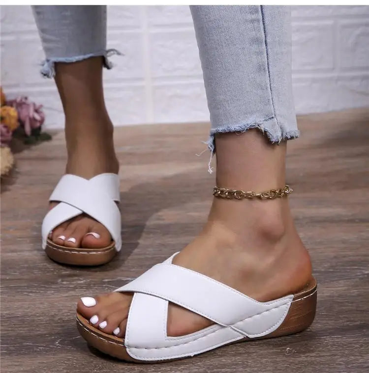 Summer Women Sandals Shoes Retro Walking Shoes Party Ladies Shoes Beach Sandals Woman Soft Female Footwear Women Sandal