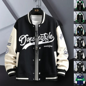 Hip Hop Casual Baseball Coat Slim Fit Unisex Baseball Uniform Bomber Jackets For Men's Youth Trend College Wear Autumn