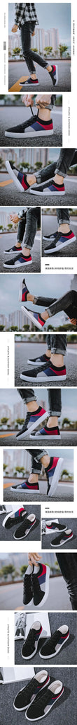 Men Shoes Canvas Sneakers Flats Lace up Leisure Loafers Fashion Comfort Rubber Sole Non Slip Sneakers 45 45 47 48 Large Size