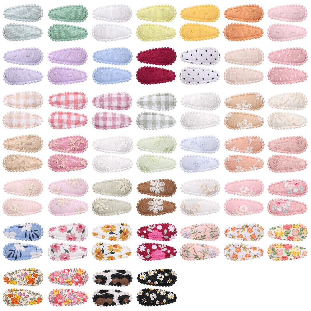 6Pcs Kids Mini Print Waterdrop Shape BB Hair Clip Cute Hair Accessories Hairpin Side Girls Hairgrip Barrette Children Headwear