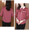 FANIECES S-4XL Ropa De Mujer Female Red Plaid Printed Blusas Shirt Button Casual Polo-Neck Blouse Spring Autumn Women's Clothing