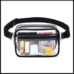 Load image into Gallery viewer, Black Clear Fanny Pack Belt Bag For Women Men Plus Size Transparent Waist Bag With Adjustable Strap For Concerts Sporting Events
