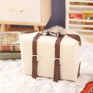 2 Pcs Dollhouse Miniature Food Play Empty Cup Water Model Accessories Suitcase Home Decor Dolls Luggage Vintage Toy