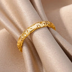 Load image into Gallery viewer, Stainless Steel Rings For Women Men Gold Color Flower Ring Female Male Engagement Wedding Party Finger Jewelry Gift 2024 Trend
