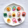 50PCS Girls Cartoon Flower Fruit Elastic Hair Bands Cute Ponytail Hold Hair Tie Rubber Bands Scrunchie Kids Hair Accessories