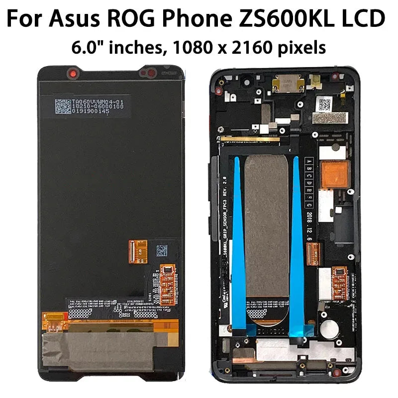 Super AMOLED Series Screen LCD For ASUS ROG Phone 1 2 3 5 5S 5S Pro 5 Pro 6 6 Pro 7 7 Ultimate LCD Touch Screen Digitizer Assemb