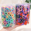 20/50/100PCS Colorful Basic Nylon Ealstic Hair Ties for Girls Ponytail Hold Scrunchie Rubber Band Kids Basic Hair Accessories