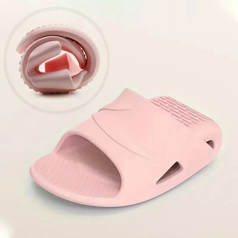 Summer New Foldable Home fashion Slippers Hotel Travel Portable Slides Non-Slip Bathing House Guest Use Men's Women's Flat Shoes