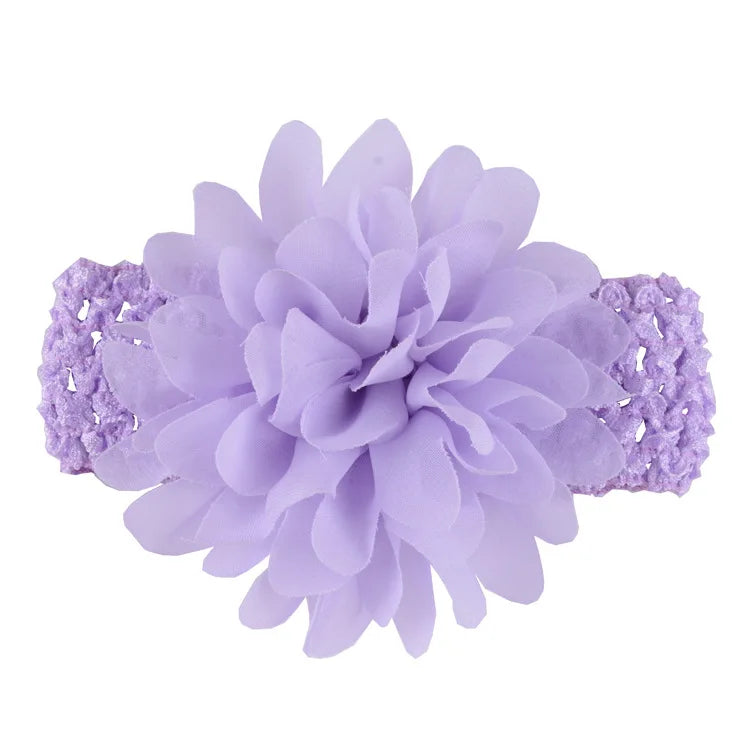 10pcs/lot Baby Girls Headband Toddlers Kids Infants Crochet Weave Hairband Chiffon Flowers Headbands Children Hair Accessories