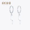 ROXI 925 Sterling Silver Lightning Pendant Stud Earrings For Women brincos Personality Hanging Stud Earrings Punk Jewelry Korean